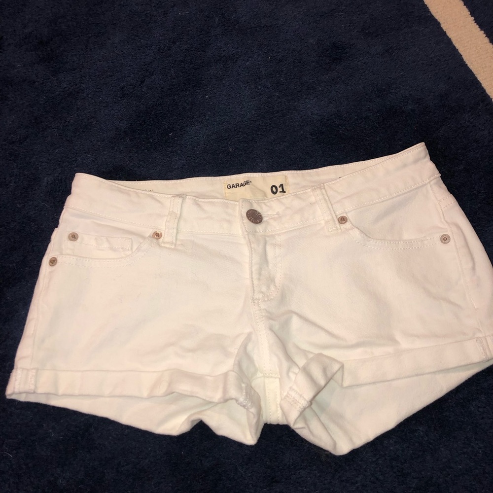 GARAGE White denim shorts